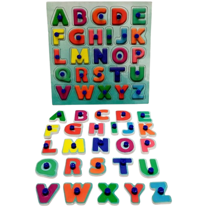 Wooden Alphabet Learning Toy | Capital and Small Letters Sorting Board